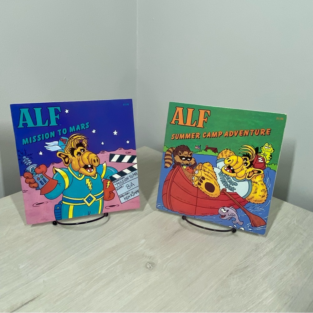 Lot of Two ALF Vintage 1987 PB Books Mission to Mars & Summer Camp Adventure